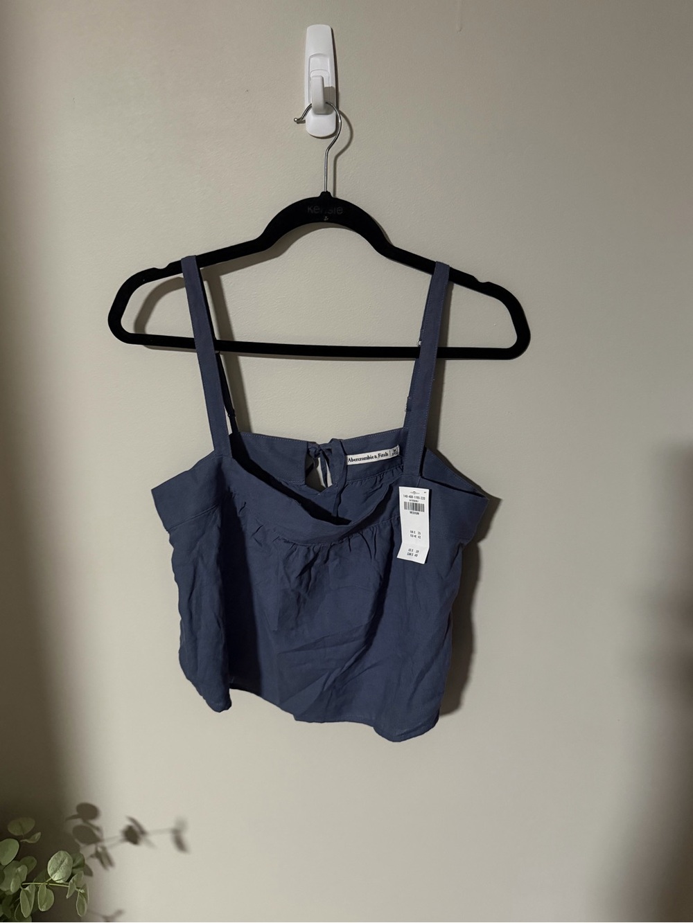 Abercrombie & Fitch Square-Neck Cami Top - Navy Blue